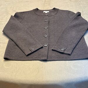 Charter Club Women’s Size Medium Gray Wool / Acrylic / Nylon Blend Cardigan